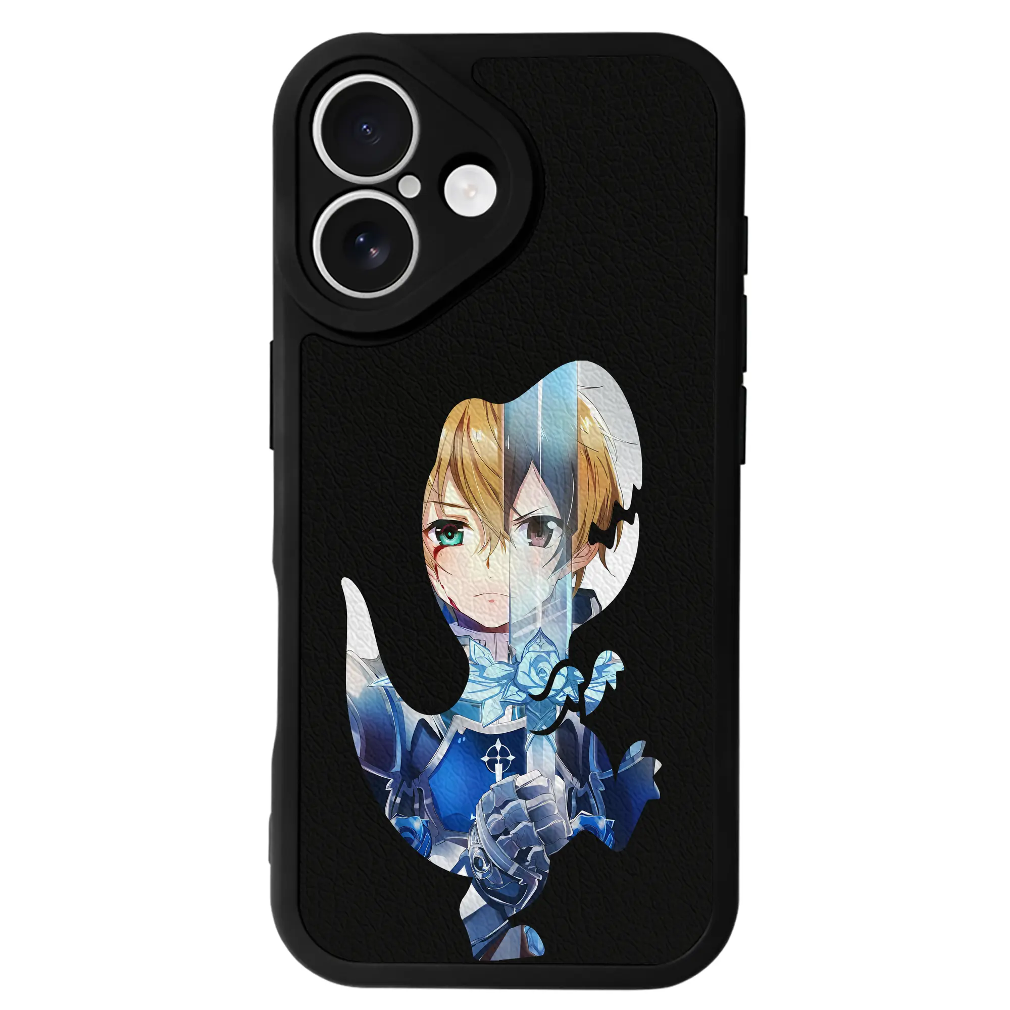 ソードアートオンライン グッズ ユージオ - IPhone 16シリーズ対応 ・ シリコンスマホケース ・ レザー調 ・ 高精度フィット ・ 耐衝撃 ・ ワイヤレス充電対応 ・ 精密カット